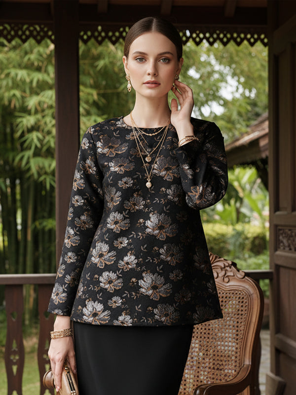 BAJU KURUNG KEDAH RUUHI (BLACK OCHRE)
